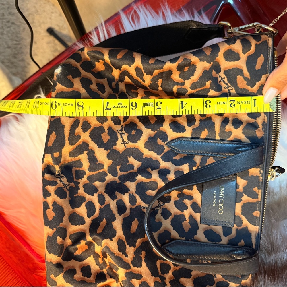 Jimmy Choo Black and Brown Leopard Shoulder Bag - Picture 12 of 14